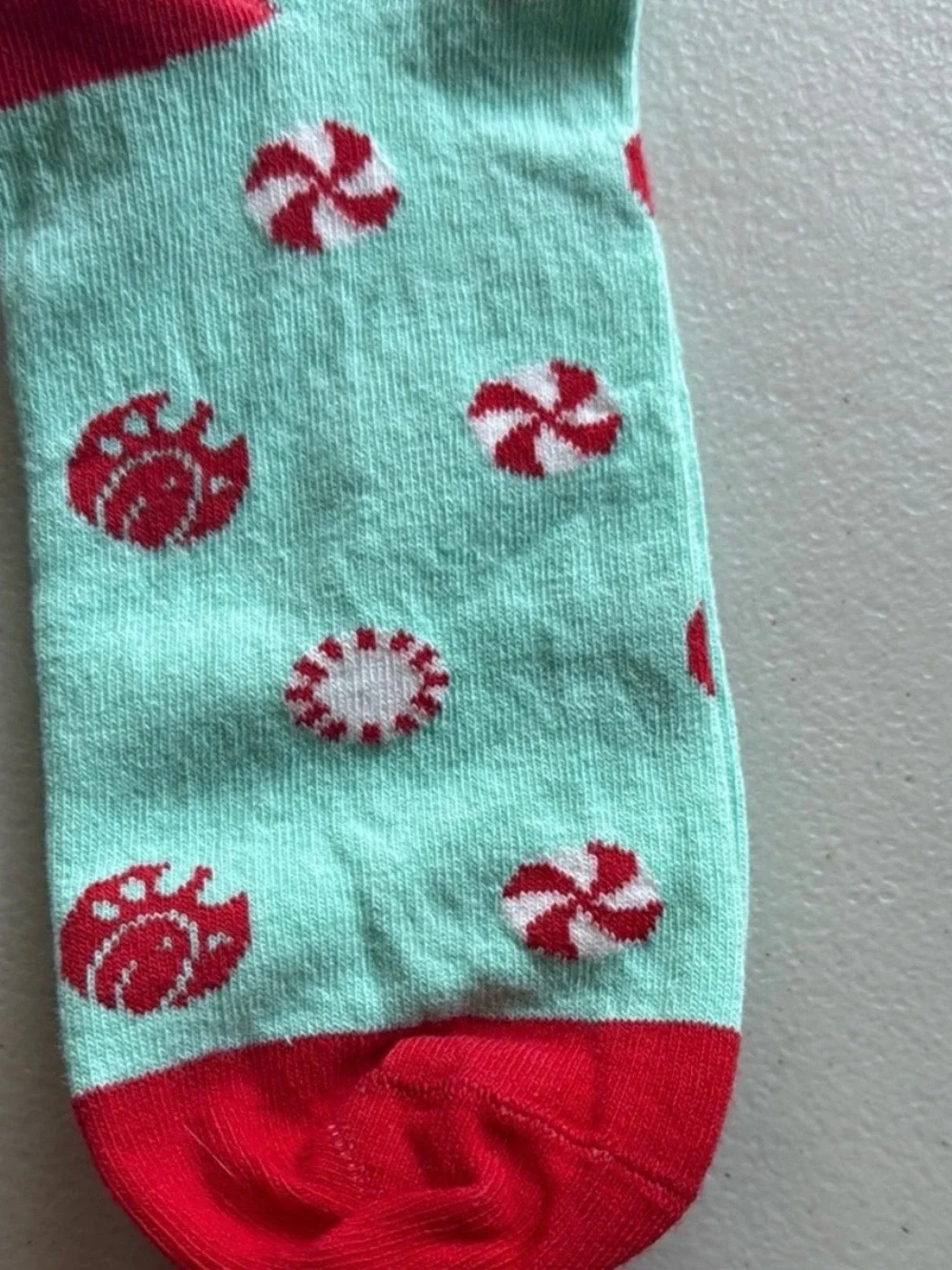Hot Sox Women Gray Burger & Fries Crew Socks & Chick-fil-A peppermint Socks